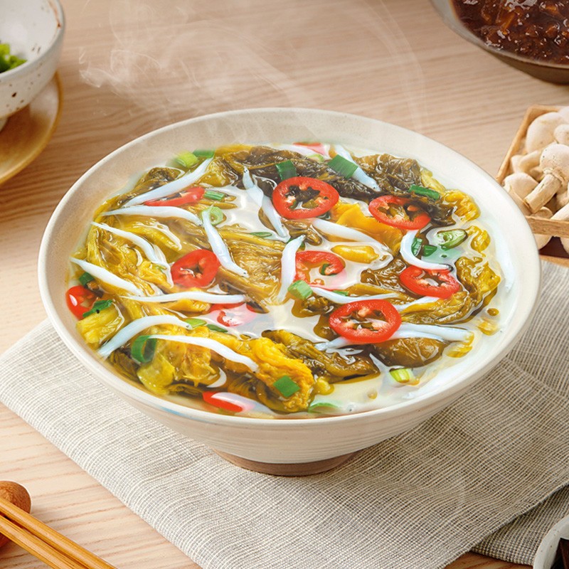 酸菜銀魚湯